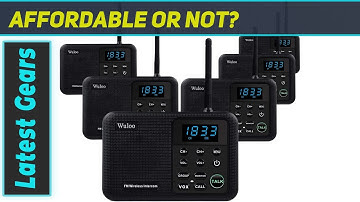 reviewWuloo Intercoms Wireless for Home 1 Mile Range 22 Channel 100 Digital Code Display Screen,