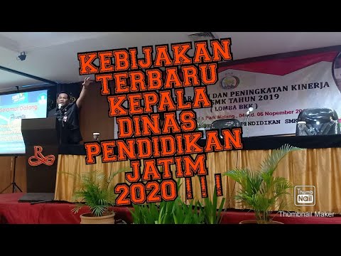 Paparan Kepala Dinas Pendidikan Provinsi Jawa Timur Terkait Pk Bkk Smk