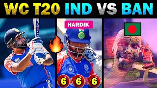 T20 WORLD CUP 2024 | INDIA VS BANGLADESH TROLL 🔥 Hardik Pandya 6 6 6 🔥 Today Trending