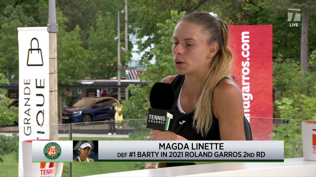 Magda Linette 2022 Roland Garros First Round Win