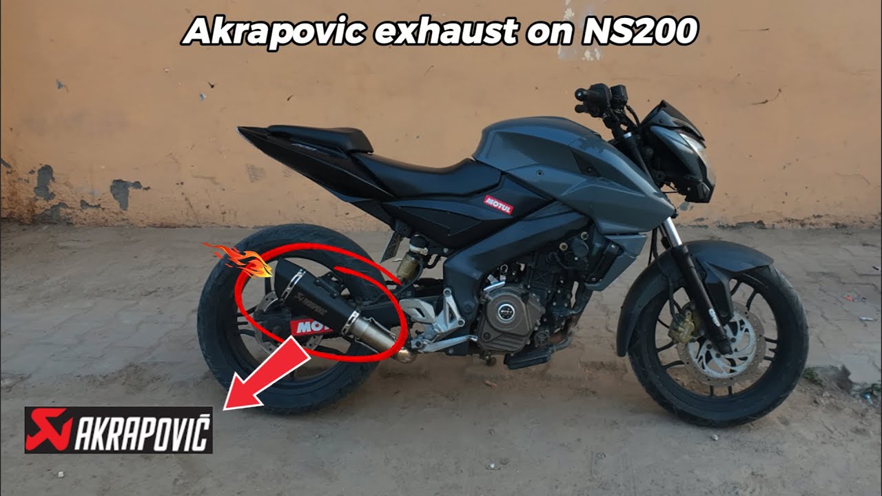 Akrapovic Exhaust on NS200 🥵| NS200 Exhaust Modification | Performance??