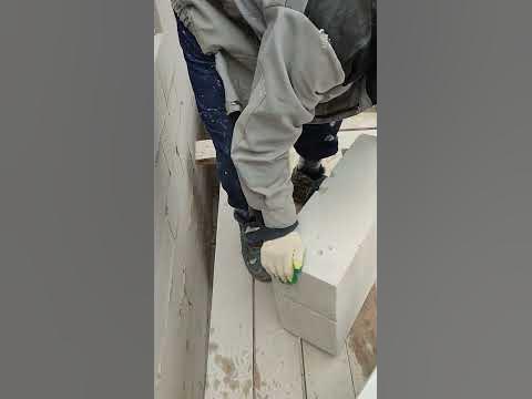 Клей пена по газобетону - YouTube