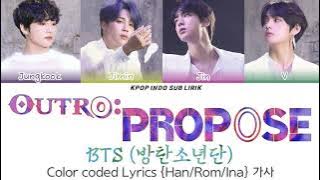 BTS - Propose [INDO SUB] Lirik Terjemahan Indonesia