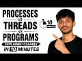 Processes vs Threads vs Programs Explained Clearly in 10 Minutes
