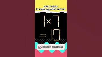 Мatchstick puzzle №485 Add 3 sticks to make equation correct