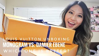 Unboxing Louis Vuitton Neverfull MM l Damier Ebene vs. Monogram