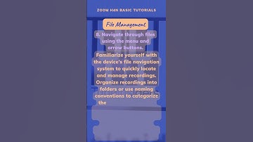 8. Navigate through files using the menu and arrow buttons #zoomh4n #recording #howto