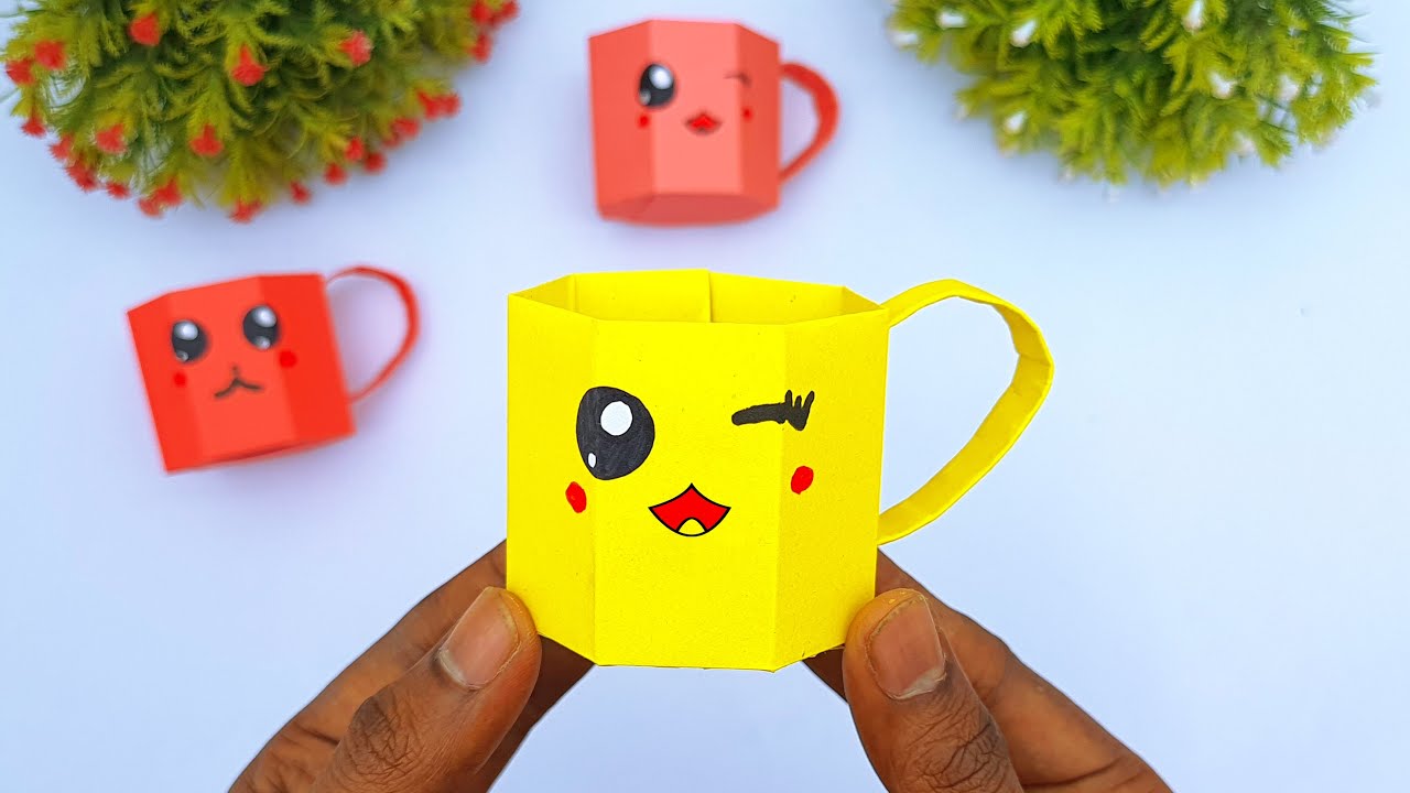 How to Make Easy Paper Toy Cup | DIY School Project Ideas | Handmade ...