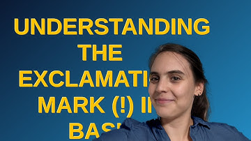 Unix: Understanding the exclamation mark (!) in bash