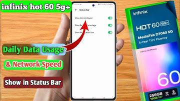 how to show daily data usage in infinix hot 60 | infinix hot 60 daily data show Setting