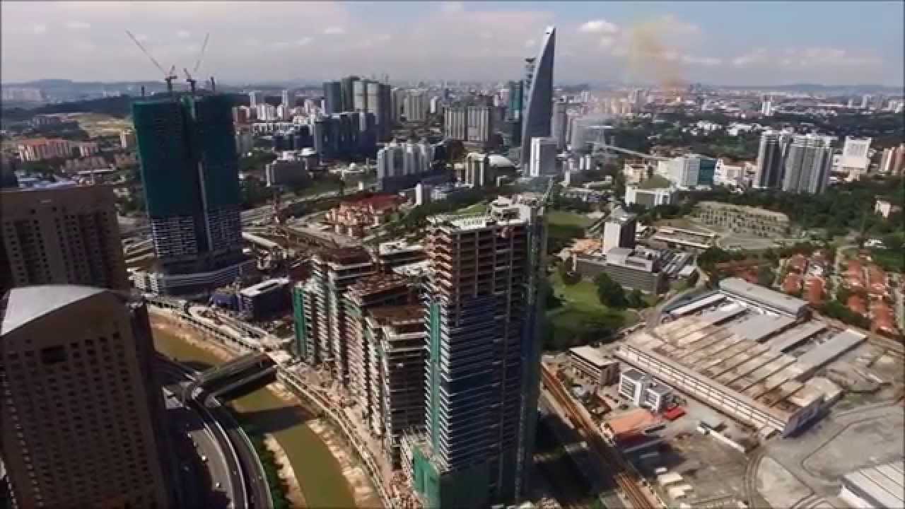 Topping Out Of Strata Office Tower, KL Eco City - YouTube