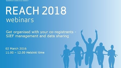 Get organised with your co-registrants: SIEF management and data sharing