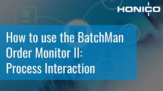 How to Use the BatchMan Monitor 2 - Process Interaction