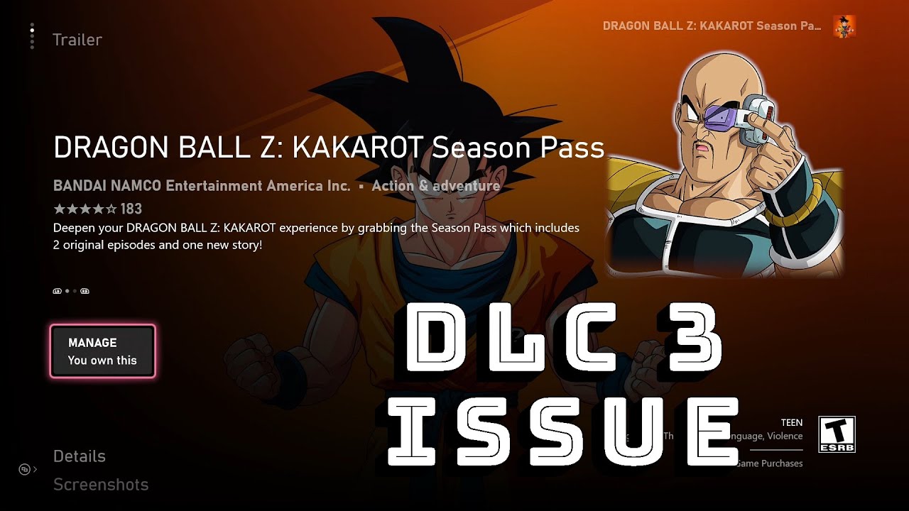 Dlc 3 Issue Dragon Ball Z Kakarot Youtube