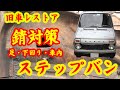 旧車　錆対策　足回り　車内　内側　下回り　錆転化　錆止め　POR15　サビキラー　エンドックス　ノックスドール　オートプラトーン　自作　DIY　ステップバン　Nバンじゃないよ　BAN