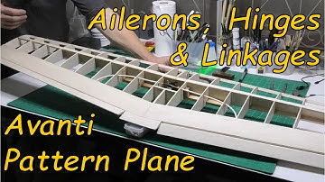 Avanti Pattern Plane Pt 7 - Ailerons, Mylar Hinges & Linkages - 60" wingspan RC balsa aeroplane