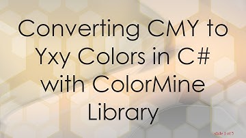 Converting CMY to Yxy Colors in C# with ColorMine Library