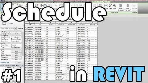 Creating Schedule in Revit(How to create) part 1
