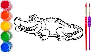 How to Drawing Crocodile For Kids/Bolalar Uchun Timsoh Rasm Chizish/Рисование крокодила для детей