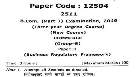B.COM PART 1 BUSINESS REGULATORY FRAMEWORK FOR B.COM 1ST YEAR