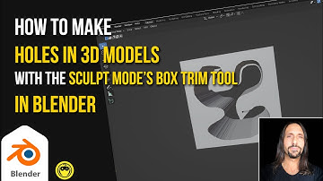 Blender tip: How to make holes in Sculpt Mode using the Box Trim tool - for Beginners