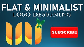 How to draw U letter orange flat Logo | adobe illustrator | draw logo designing | cyber tech