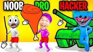 NOOB vs PRO vs HACKER In DRAW WEAPON 3D!? (ALL LEVELS!) screenshot 3