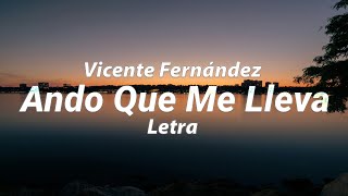 Vicente Fernández - Ando Que Me Lleva - Letra