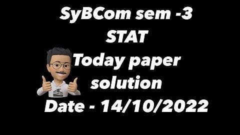 Statistic solution S.Y.B.com Sem-3 VNSGU