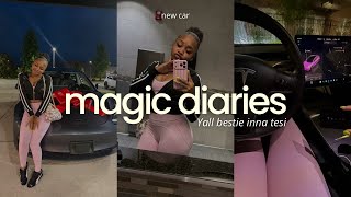 Yall bestie in a Tessi 🥹New tesla model 3 Vlog , pick up day ;) || Wola 
