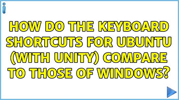 Ubuntu: How do the keyboard shortcuts for Ubuntu (with Unity) compare to those of Windows?