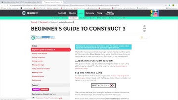 Learning Construct 3 part 1