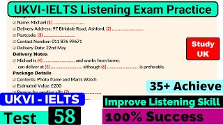 UKVI IELTS Listening Practice Test 2024 With Answers [ Test - 58 ]