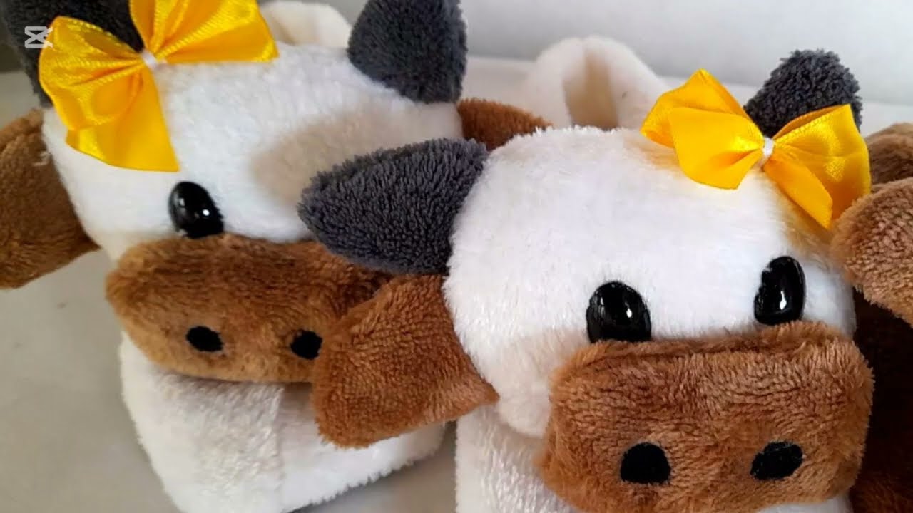 Como Hacer Pantuflas de Vaca. Paso a Paso!!!