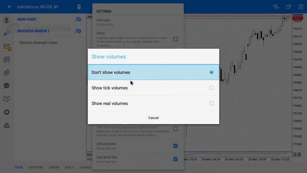 Como mexer (configurar) no metatrader 5 para celular e ou tablet, e ...