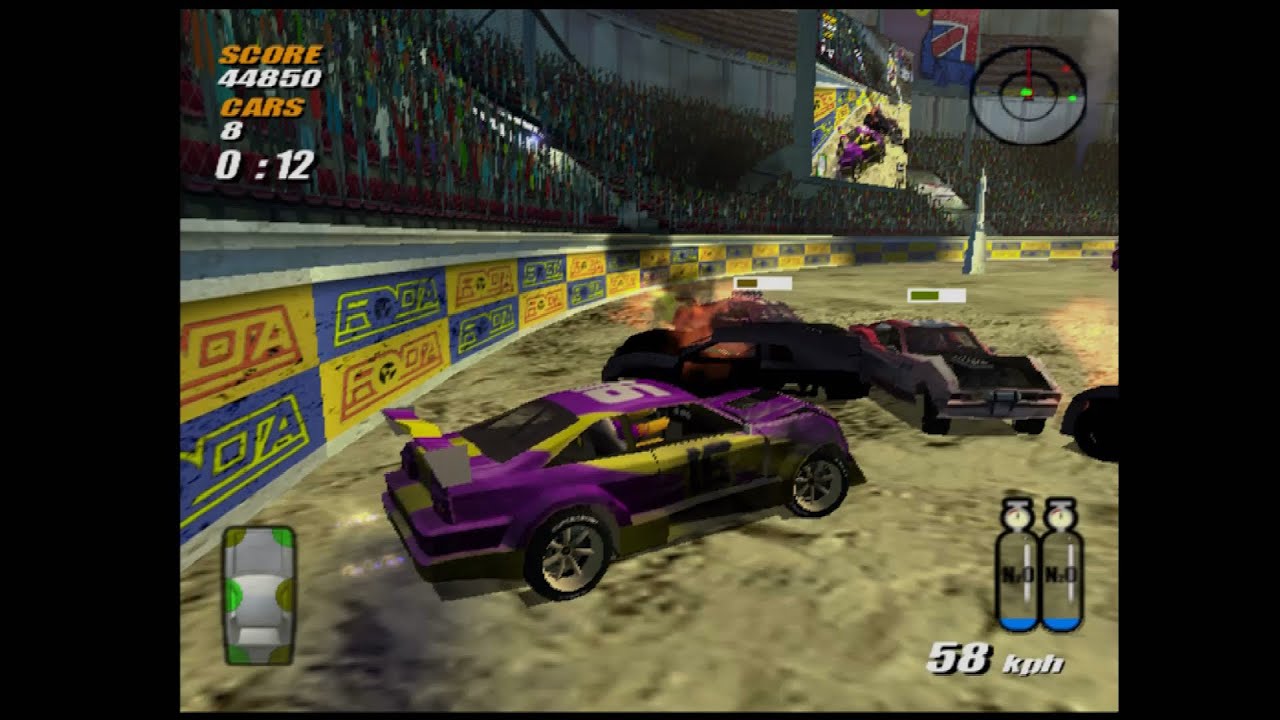 Destruction Derby Arenas / Sony Playstation 2 /RGB Framemeister YouTube