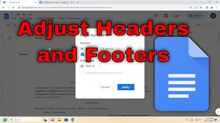 How To Adjust Headers and Footers [Tutorial]