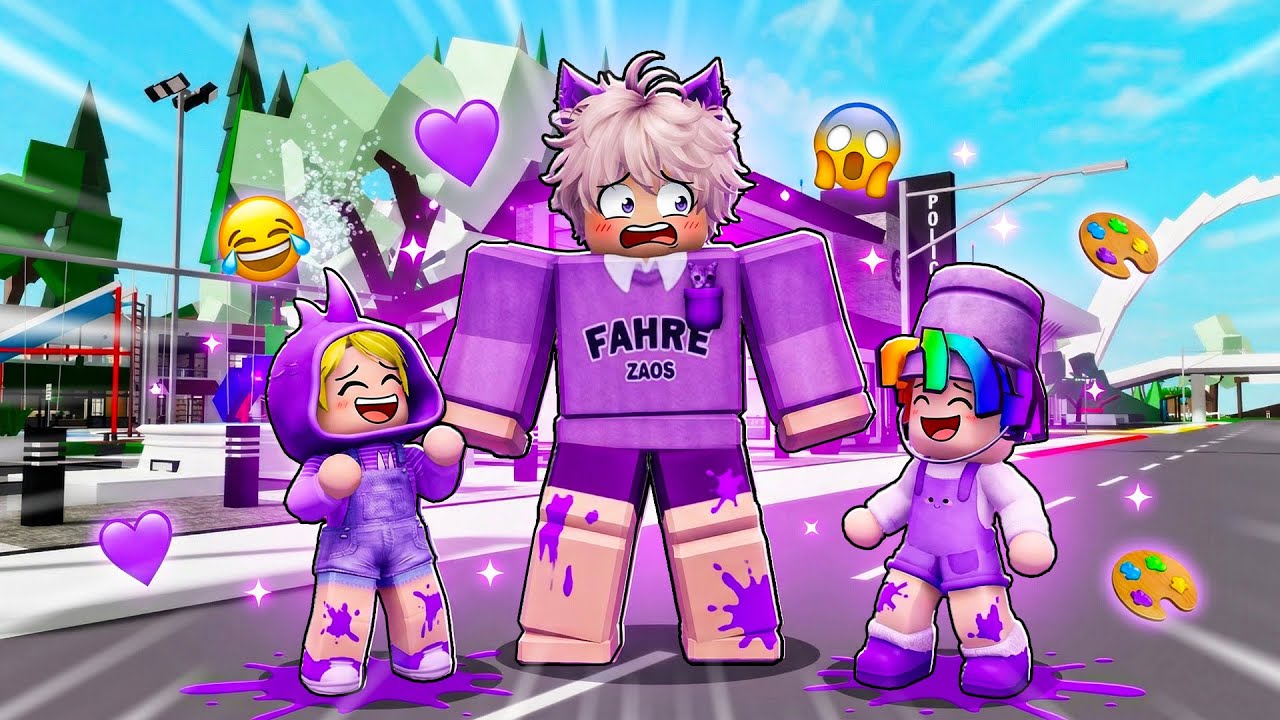 DUNDUN & LEMON 24 JAM SERBA WARNA UNGU DI BROOKHAVEN ROBLOX