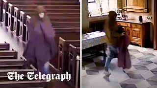 video: Watch: Thief steals brass eagle from church lectern