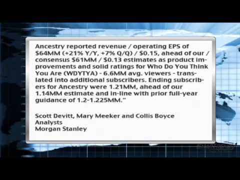 Analyst Insight: Morgan Stanley Raised PT For Ancestry.com To $28 (ACOM)