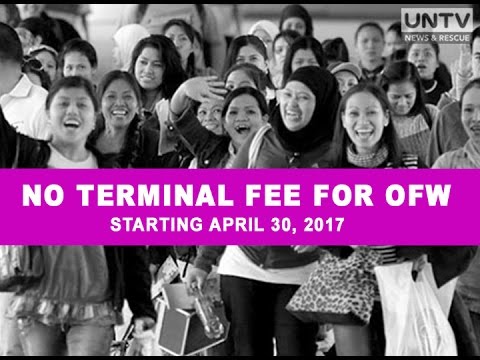 Mga OFW, exempted na sa pagbabayad ng terminal fee simula sa April 30