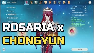 Rosaria Cryo Build with Chongyun vs. Childe Boss | Is it enough dps?