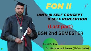 BSN KMU  SECOND SEMESTER FON II UNIT III SELF CONCEPT & SELF PERCEPTION (last part )