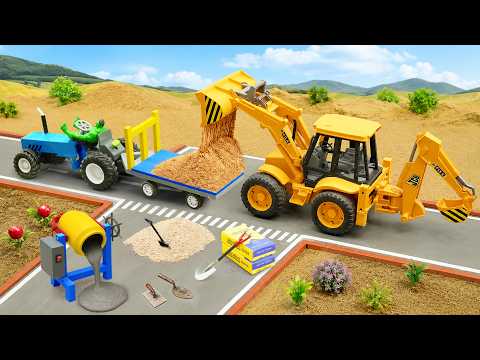 DIY Mini Tractor I Builds Modern Concrete Road With Concrete Mixer | Construction Science Project