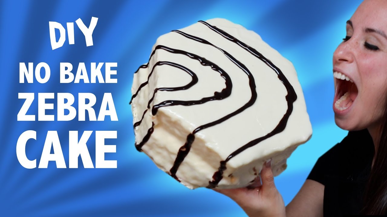 DIY NO BAKE ZEBRA CAKE - VERSUS | HellthyJunkFood