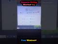 Computer Setting Shortcut Key ✅ #shorts #shortsvideo #youtubeshorts