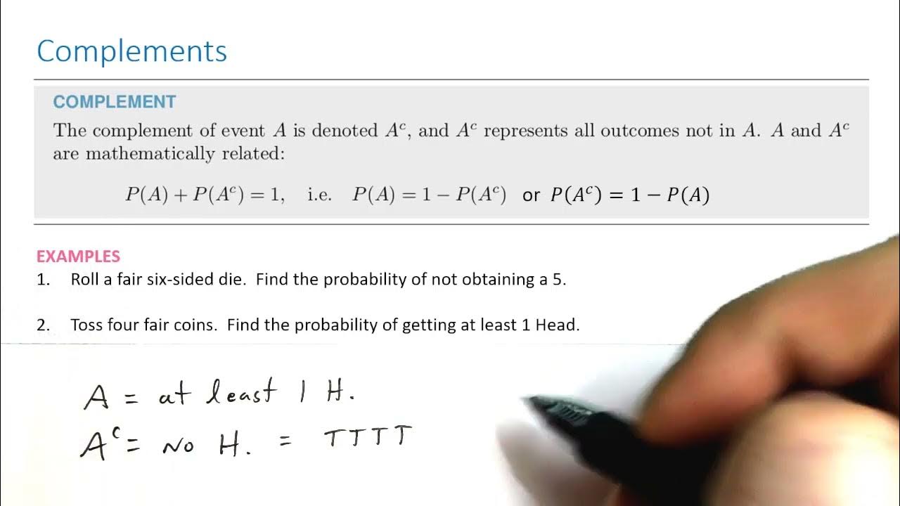 Probability Rules: Complement Rule - YouTube
