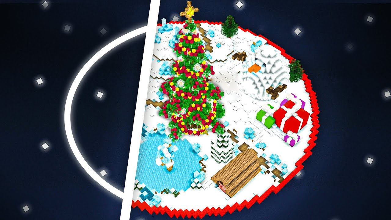 J'ai construit un VILLAGE de NOËL à partir d'un seul bloc sur Minecraft