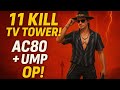 11 Kills in TV Tower!! AC80 + UMP = OP Combo 💥 Free Fire Viral Gameplay