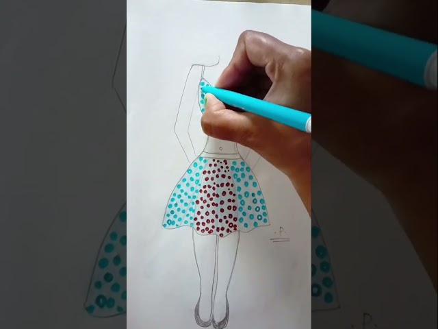 How to draw a girl with beautiful dress for begginners ll drawing tutorial ll fashion drawing